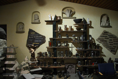 steinmetzverkaufsregal